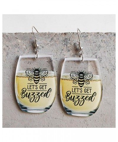 Wine Glass Earrings for Women Champagne Earrings for Women Champagne Bottle Earrings for Teen Girls New Years Earrings Crysta...