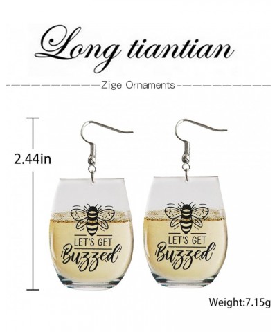 Wine Glass Earrings for Women Champagne Earrings for Women Champagne Bottle Earrings for Teen Girls New Years Earrings Crysta...