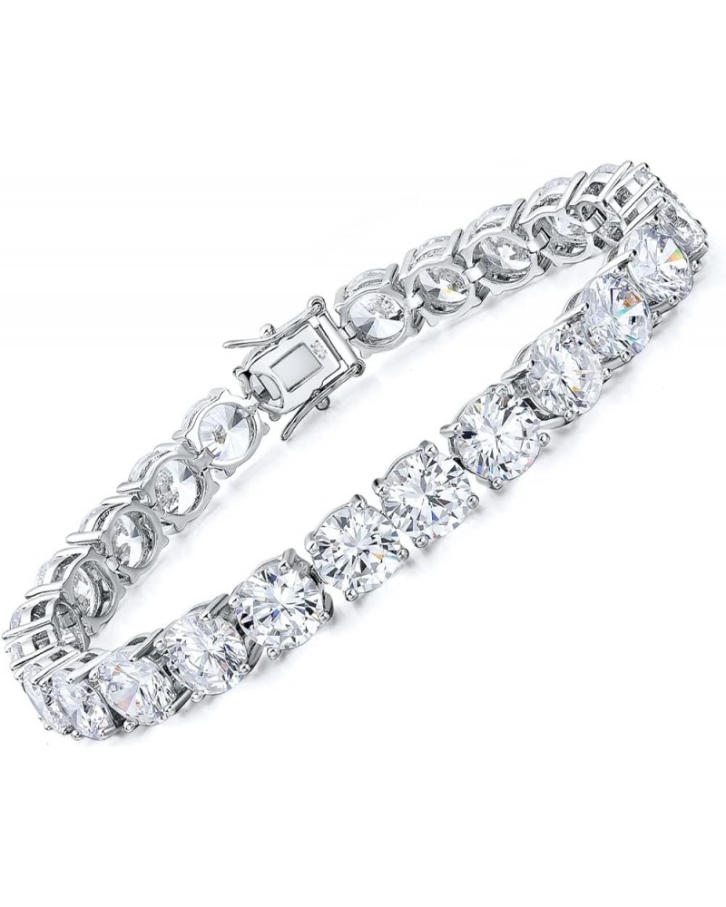 925 Sterling Silver 2-7mm Cubic Zirconia Classic Tennis Bracelet | White Gold Bracelets for Women | Size 6-8.5 inches 6 mm-7....