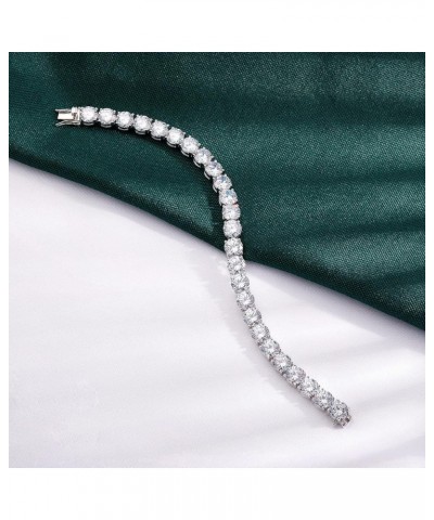 925 Sterling Silver 2-7mm Cubic Zirconia Classic Tennis Bracelet | White Gold Bracelets for Women | Size 6-8.5 inches 6 mm-7....