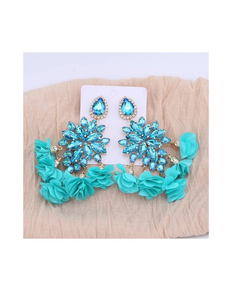 2022 Crystal Statement Earrings Tassel Big Drop Earrings for Women Fashion Rhinestones Jewelry Accessories Women Wholesale E1...