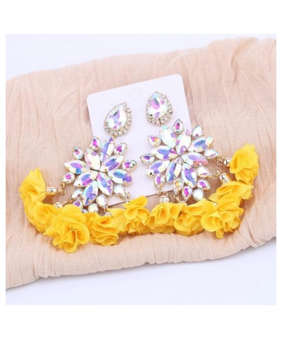 2022 Crystal Statement Earrings Tassel Big Drop Earrings for Women Fashion Rhinestones Jewelry Accessories Women Wholesale E1...