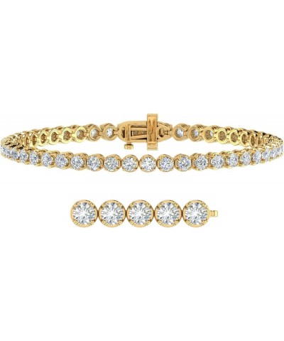 1 to 6 Carat Diamond Tennis Bracelet in 14K Gold (7 Inch) (I1-I2 Clarity) Yellow Gold 5.0 carats $397.65 Bracelets