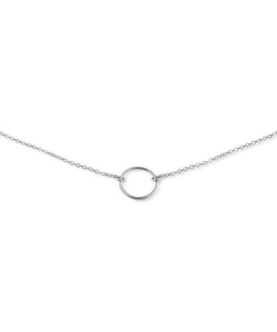 Sterling Silver Circle of Life Karma Ring Infinity Pendant Necklace 15.0 Inches $14.15 Necklaces