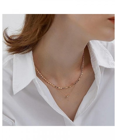 14K Gold Necklaces for Women Cute Dot Chain Choker Dainty Layered Bead Necklace for Women Pretty Jewelry Gifts for Women Girl...