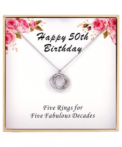 Birthday Gifts for Women, 30TH 40TH 50TH 60TH 70TH 80TH 90TH Birthday Gifts, Happy Birthday Necklace, 925 Sterling Silver Bir...