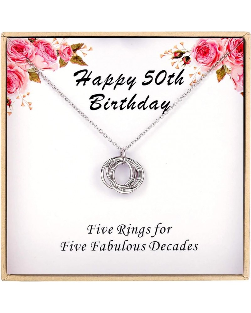 Birthday Gifts for Women, 30TH 40TH 50TH 60TH 70TH 80TH 90TH Birthday Gifts, Happy Birthday Necklace, 925 Sterling Silver Bir...