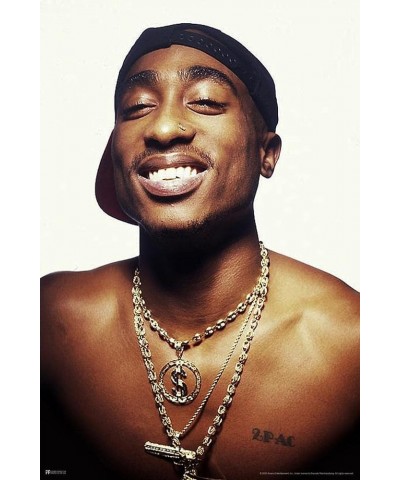 Tupac Posters 2Pac Poster Smiling Gold Chain Photo 90s Hip Hop Rapper Posters For Room Aesthetic Mid 90s 2Pac Memorabilia Rap...