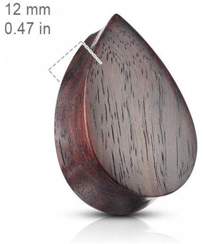 Natural Sophistication: Organic Sono Wood Tear Drop Shape Double Flared Saddle Gauge Plug - Elevate Your Ear Game with Earthy...