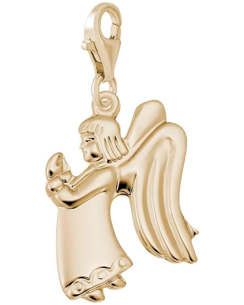 Angel Charm with Lobster Clasp yellow-gold-plated-silver $19.14 Bracelets