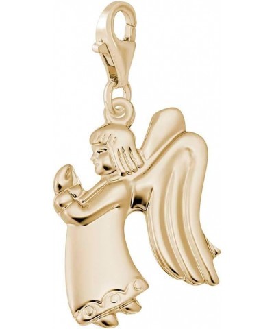 Angel Charm with Lobster Clasp yellow-gold-plated-silver $19.14 Bracelets