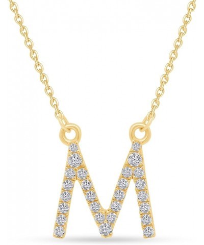 Lab Created Moissanite Initial Necklace for Women, 925 Sterling Silver Letter A-Z Necklace with 14K Gold Plating, Christmas M...