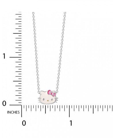 Sanrio Hello Kitty Womens Necklace 16" + 2" - Sterling Silver Necklace with Enamel Hello Kitty Pendant Officially Licensed $2...