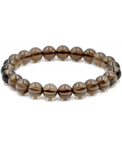 Natural Gemstone Round Beads Stretch Bracelet Healing Reiki 8mm Smoky $7.14 Bracelets