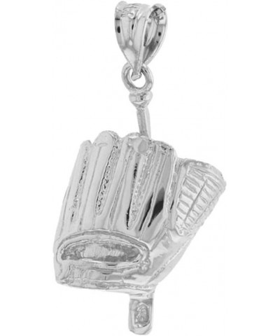 Fine 925 Sterling Silver Baseball, Bat and Glove Sports Pendant Necklace 18.0 Inches $15.29 Necklaces