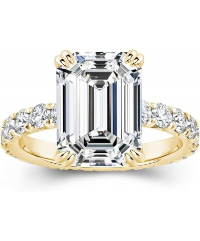 Radiant/Emerald Cut Engagement Ring,Simulated Ring,18K White/Yellow Gold Plated 925 Silver Promise Ring 6.5 Style A $19.80 Rings