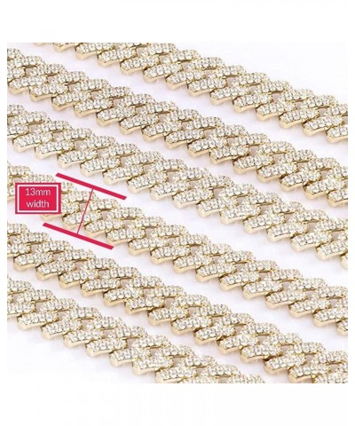 Solid Miami Cuban Link Chain Gold/Silver Necklace (16, 18, 20, 22, 24, 30 Inches Length) Hip Hop Bracelet (7.87" Length) for ...