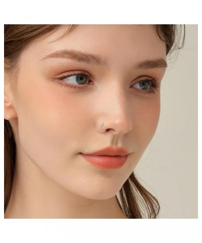 Fake Nose Rings Fake Septum Fake Nose Ring Fake Nose Hoop Stainless Steel Faux Piercing Nose Rings Fake Septum Rings Fake Lip...