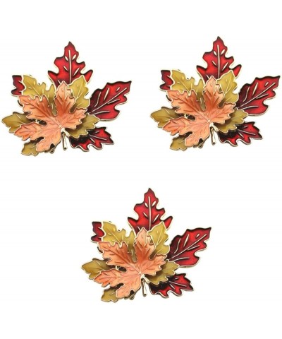 2pcs Triple Maple Leaf Brooch hat pin suit pin brooches for women fashion fall brooches for women fall pin woman thanksgiving...