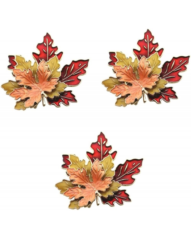 2pcs Triple Maple Leaf Brooch hat pin suit pin brooches for women fashion fall brooches for women fall pin woman thanksgiving...