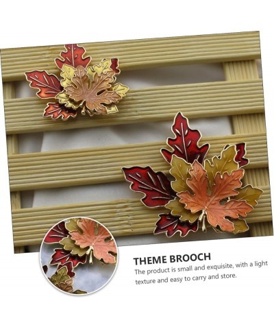 2pcs Triple Maple Leaf Brooch hat pin suit pin brooches for women fashion fall brooches for women fall pin woman thanksgiving...