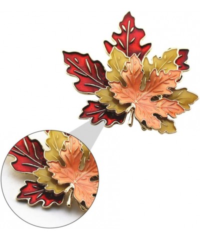 2pcs Triple Maple Leaf Brooch hat pin suit pin brooches for women fashion fall brooches for women fall pin woman thanksgiving...