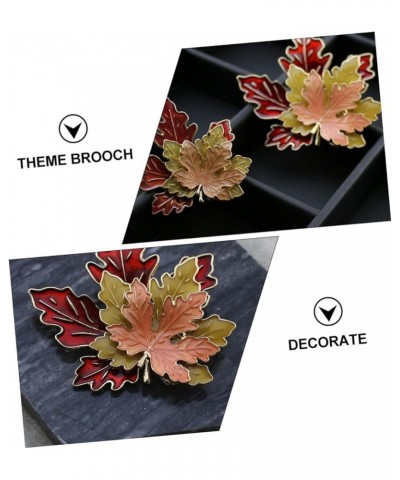 2pcs Triple Maple Leaf Brooch hat pin suit pin brooches for women fashion fall brooches for women fall pin woman thanksgiving...