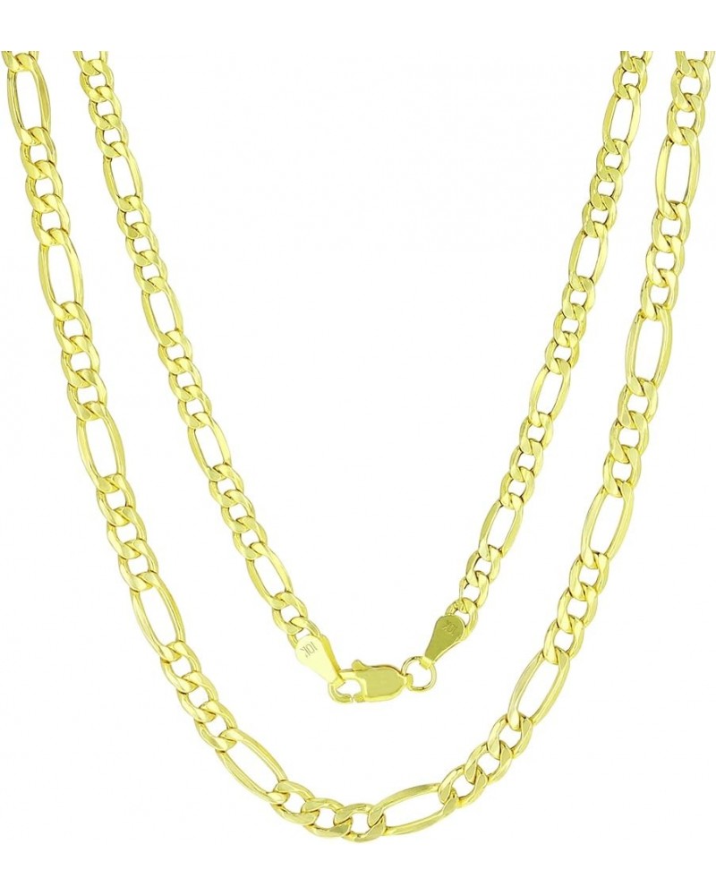 10k Yellow Gold 3.5mm Figaro Chain Link Pendant Necklace, Mens Womens Jewelry 16" 18" 20" 22" 24" 26" 28" 30 24 $77.44 Necklaces