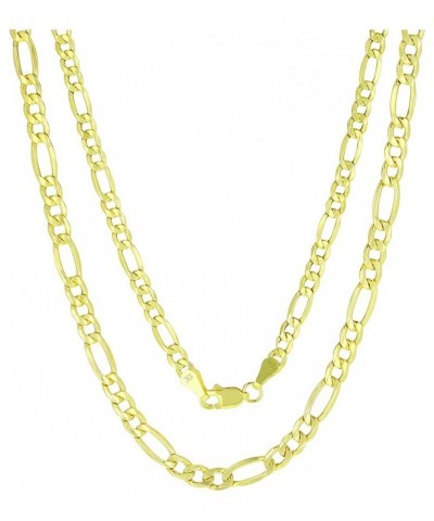 10k Yellow Gold 3.5mm Figaro Chain Link Pendant Necklace, Mens Womens Jewelry 16" 18" 20" 22" 24" 26" 28" 30 24 $77.44 Necklaces