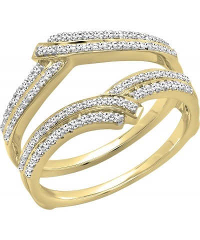 0.32 Carat (ctw) Round White Diamond Enhancer Guard Anniversary Ring for Her in 10K Gold 8 Yellow Gold $190.33 Others