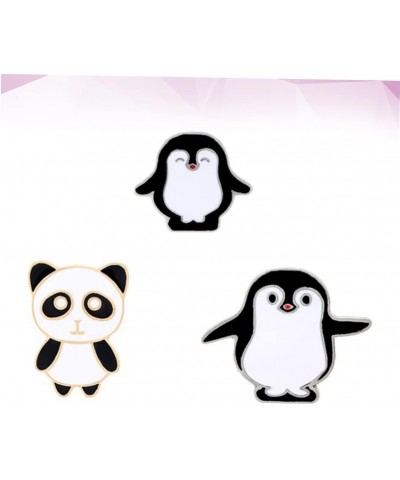 3pcs Brooch Pin Panda and Penguin Breastpin Costume Props Decoration Creative Brooches Animal Lovers Small Gift $7.79 Brooche...