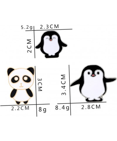 3pcs Brooch Pin Panda and Penguin Breastpin Costume Props Decoration Creative Brooches Animal Lovers Small Gift $7.79 Brooche...