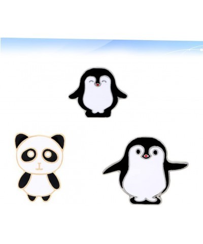 3pcs Brooch Pin Panda and Penguin Breastpin Costume Props Decoration Creative Brooches Animal Lovers Small Gift $7.79 Brooche...