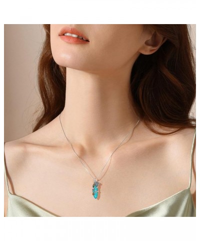 Highland Cow Necklace 925 Sterling Silver Jewelry Gift for Women Girls Turquoise $28.59 Necklaces