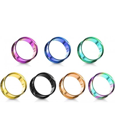 Pair of Double Flared Tunnel Plugs Titanium IP over 316L Surgical Steel 5/8" Gold $11.50 Body Jewelry