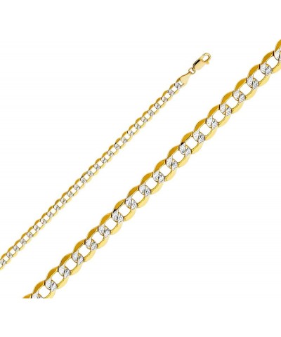 14K Hollow Gold Cuban Link Curb Chains (Select Options) 7.5 Inches White and Yellow Gold $210.80 Necklaces