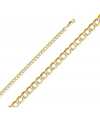 14K Hollow Gold Cuban Link Curb Chains (Select Options) 7.5 Inches White and Yellow Gold $210.80 Necklaces