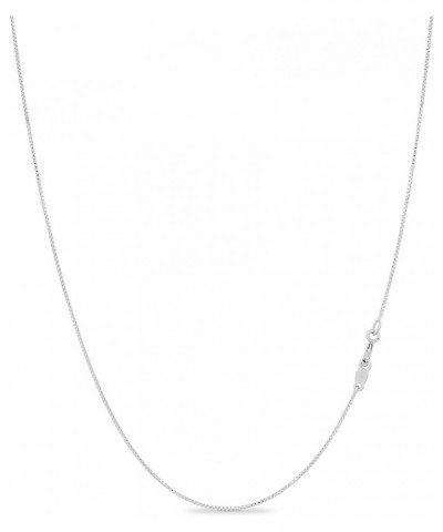 Sterling Silver Italian Box Chain Necklace for Women, Girls and Men | Thin and Strong 0.7mm Solid 925 Silver Necklace with Sp...