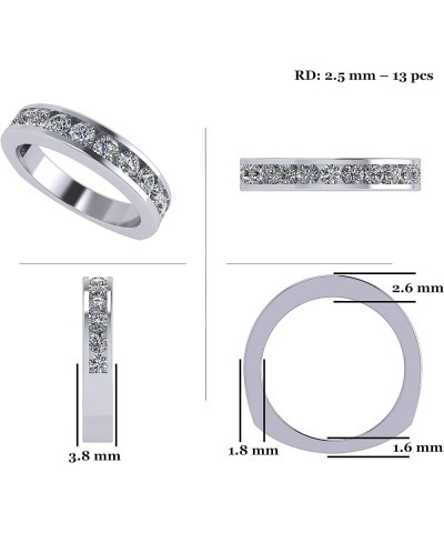 Anniversary Band Ring Channel Set w/ 0.75ctw Pure Brilliance Zirconia in Silver, 10K, or 14K Gold white gold - 14k - euro sha...