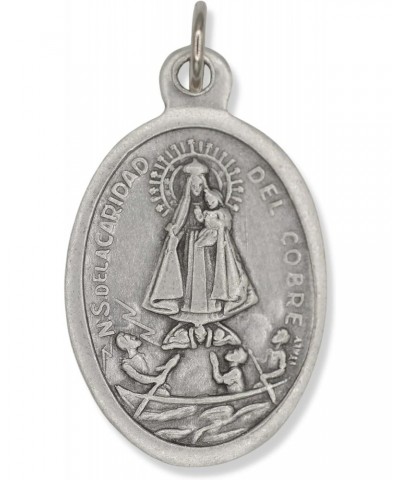 Bulk Pack of 5 - Nuestra Senora de la Caridad del Cobre - 1" Medal Pendant Silver Oxidized Our Lady of Charity for Necklace, ...