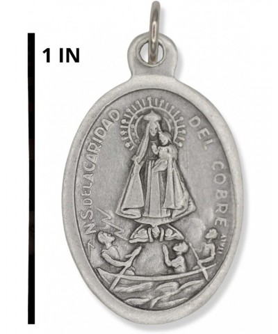 Bulk Pack of 5 - Nuestra Senora de la Caridad del Cobre - 1" Medal Pendant Silver Oxidized Our Lady of Charity for Necklace, ...