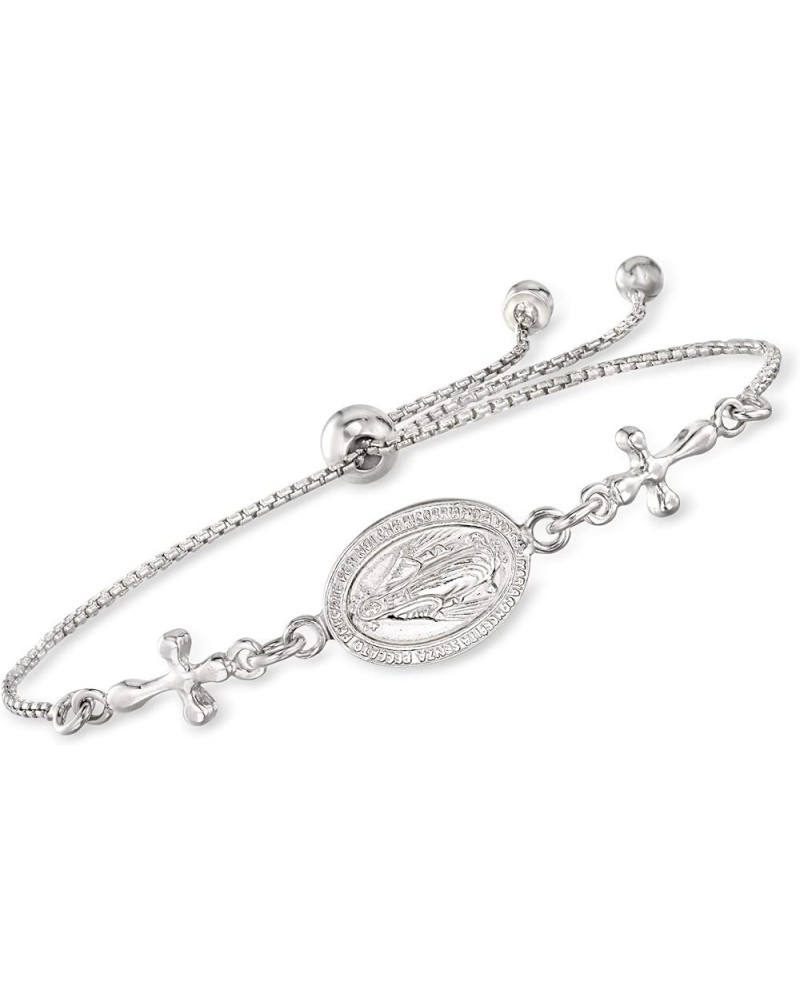 Miraculous Medal Bolo Bracelet Sterling Silver 9.0 Inches $26.24 Bracelets