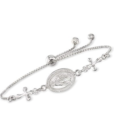 Miraculous Medal Bolo Bracelet Sterling Silver 9.0 Inches $26.24 Bracelets