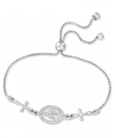 Miraculous Medal Bolo Bracelet Sterling Silver 9.0 Inches $26.24 Bracelets