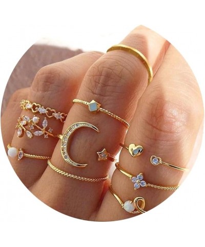 Cute Rings for Teen Girls Gold Stacking Rings for Women Midi Open Rings Set Dainty Jewelry Gifts for Girls D1: rings for teen...