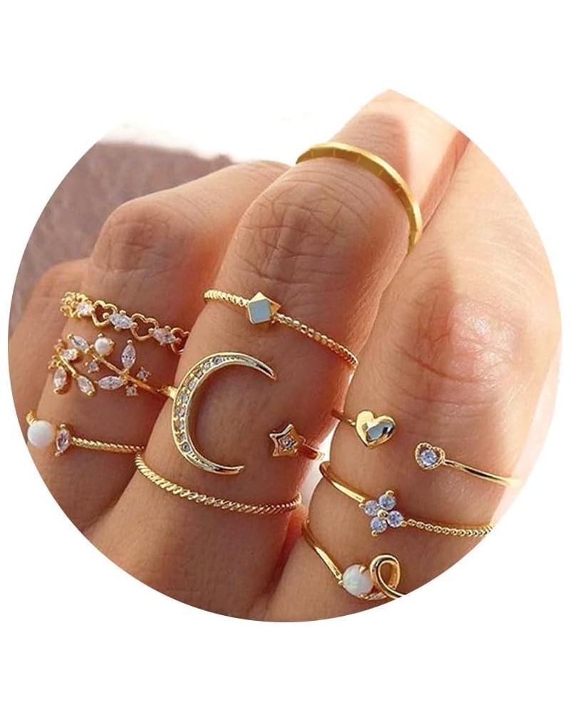 Cute Rings for Teen Girls Gold Stacking Rings for Women Midi Open Rings Set Dainty Jewelry Gifts for Girls D1: rings for teen...