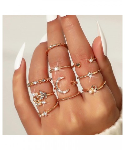 Cute Rings for Teen Girls Gold Stacking Rings for Women Midi Open Rings Set Dainty Jewelry Gifts for Girls D1: rings for teen...