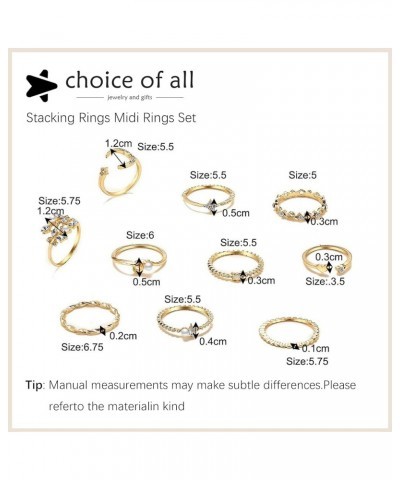 Cute Rings for Teen Girls Gold Stacking Rings for Women Midi Open Rings Set Dainty Jewelry Gifts for Girls D1: rings for teen...