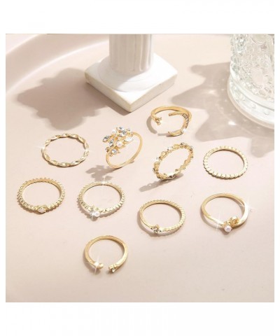 Cute Rings for Teen Girls Gold Stacking Rings for Women Midi Open Rings Set Dainty Jewelry Gifts for Girls D1: rings for teen...