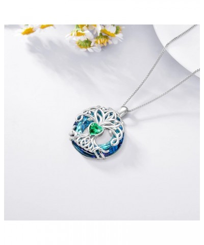 Christmas Gifts for Women Tree of Life Necklaces for Women 925 Sterling Silver Tree of Life Pendant with Birthstone Birthday ...